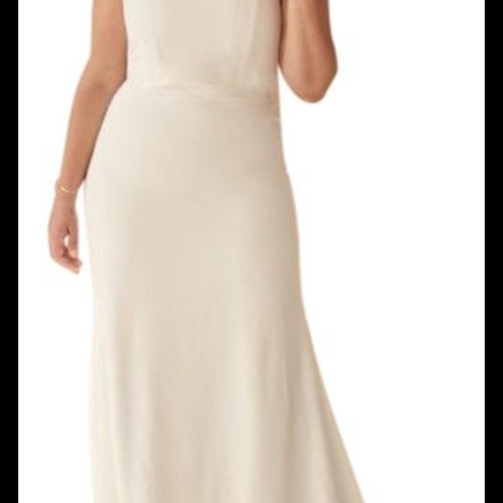Champagne / Crepe Hayley Paige New / New worn Bridesmaid Dress size 14